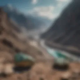 Panoramic view of the Himalaya Tourmaline Mine showcasing its unique landscape