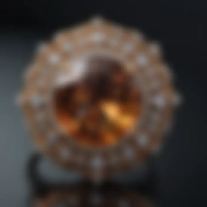 An elegant piece of jewelry featuring zircon, demonstrating its aesthetic appeal