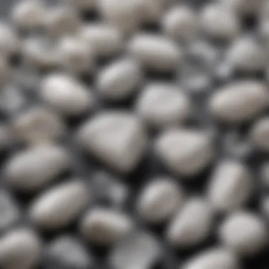 Collection of White Jewel Stone Types A collection of different types of white jewel stones displayed on a velvet surface