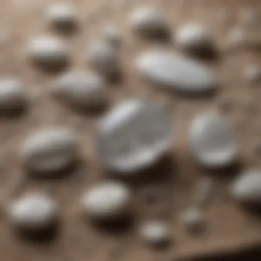 Historical Artifacts with White Jewel Stones Historical artifacts adorned with white jewel stones, illustrating cultural significance