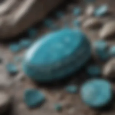 The Intricacies of Turquoise Smooth blue turquoise stones with intricate patterns