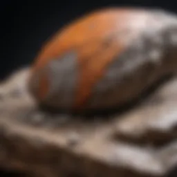 Dremel tool in action on a polished collectible rock