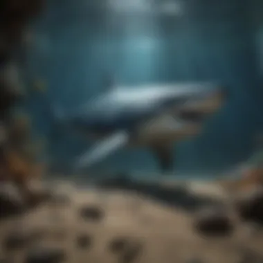 Artistic interpretation of megalodon in its habitat