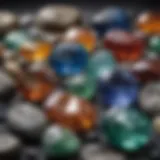 A stunning display of various gemstones found in Ireland, showcasing their unique colors and textures.