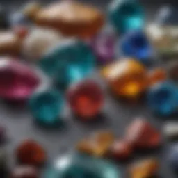 A collection of vibrant gemstones showcasing their unique colors and brilliance