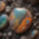 Large raw opal displaying unique color patterns