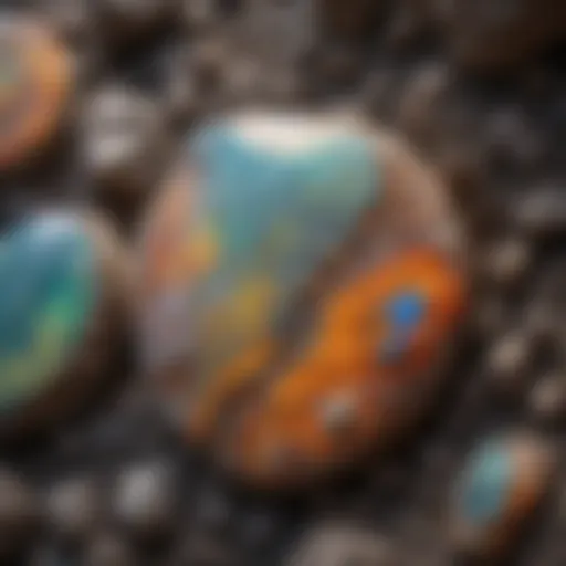 Large raw opal displaying unique color patterns
