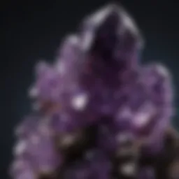 A stunning amethyst crystal cluster showcasing its deep purple hues and natural brilliance.