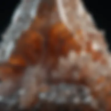 Unique Textures and Properties of a Crystal A close-up view of a specific crystal, highlighting its unique textures and properties.