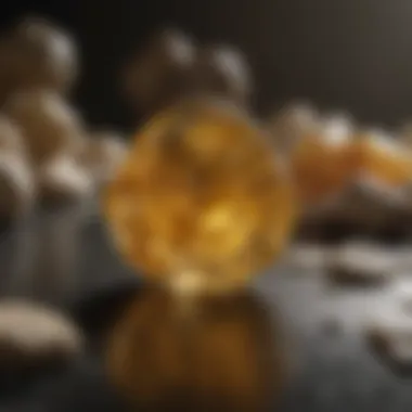 Yellow Quartz in Metaphysical Practices Artistic representation of yellow quartz in metaphysical practices