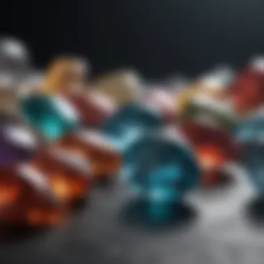 Elegant Gemstone Collection A collection of beautiful gemstones displayed elegantly