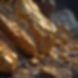 Geological formations rich in gold deposits