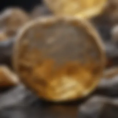 The Allure of Raw Gold An exquisite piece of gold in its raw form, highlighting its gleam and rarity.