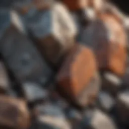 Close-up view of granite's mineral composition showcasing its textures and colors.