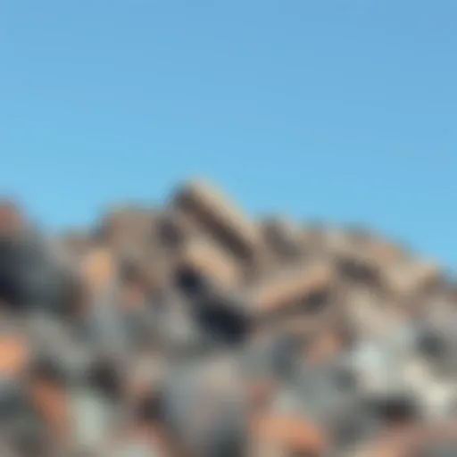 Geological formations showcasing iron deposits