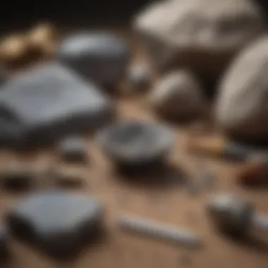 Tools for Identifying Minerals Essential tools used for mineral identification including a hand lens and streak plate.