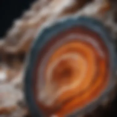 Geological Wonders of Polish Agate Geological formation of Polish Agate, highlighting its unique layering and textures