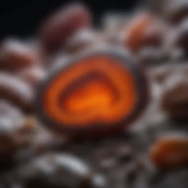 Vibrant Polish Agate A beautifully polished piece of Polish Agate showcasing its vibrant colors and intricate banding