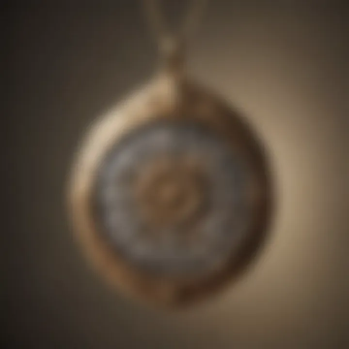 Intricate fossil pendant showcasing detailed patterns