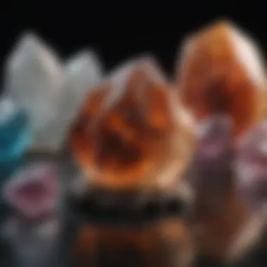 An informative chart detailing the benefits of various crystals