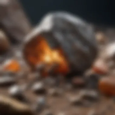 Online marketplace interface showcasing rock and mineral listings