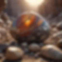 Polished large rocks showcasing a variety of textures and colors