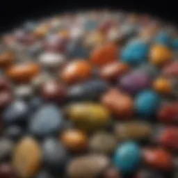 A variety of polished stones showcasing their vibrant colors and textures.