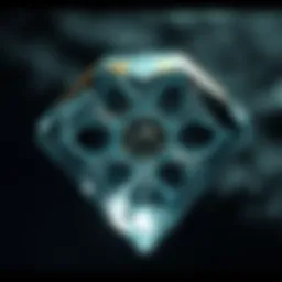Illustration of diamond's atomic structure
