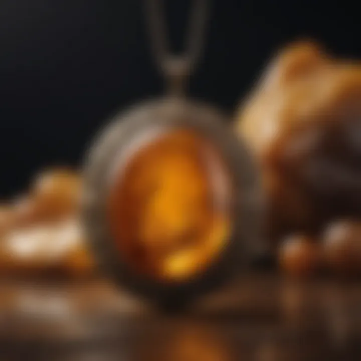 An antique amber pendant highlighting its cultural significance