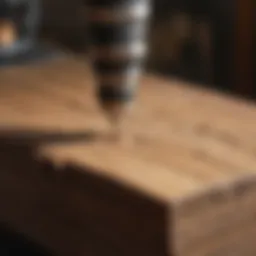 Dremel tool in action on wood