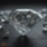 Close-up view of a diamond showcasing its brilliance and clarity.