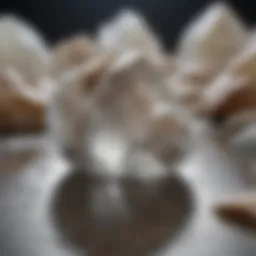 Pristine quartz surface reflecting light beautifully