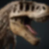 Detailed skeleton of Tyrannosaurus rex showcasing its formidable jaw structure