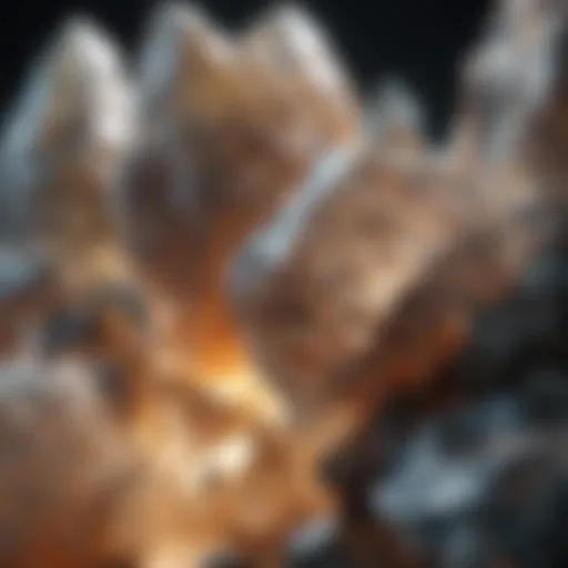 A close-up view of different crystal structures showcasing their unique formations.
