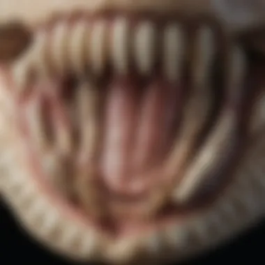 Detailed anatomy of alligator teeth showcasing their unique structure