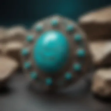 Turquoise in traditional jewelry setting