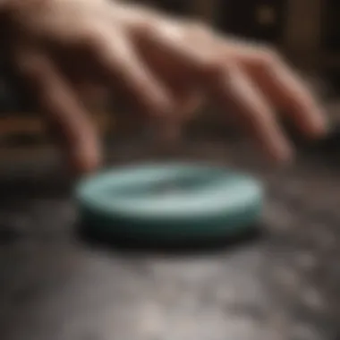 Polishing Pad in Action Close-up of a polishing pad in action on a gemstone