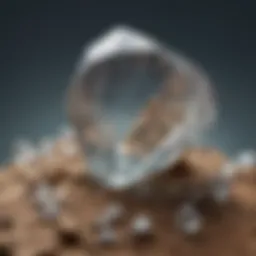 Illustration of the Mohs Scale of Hardness highlighting diamond at the top