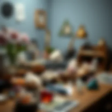 A beautifully organized workspace for crystal care