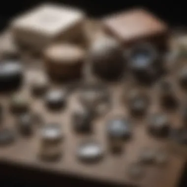 Different types of jewelry loupes displayed on a table