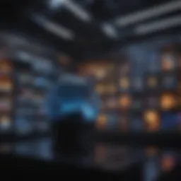 Different types of black lights showcased in a retail environment