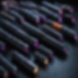 Selection of ultraviolet flashlights on display